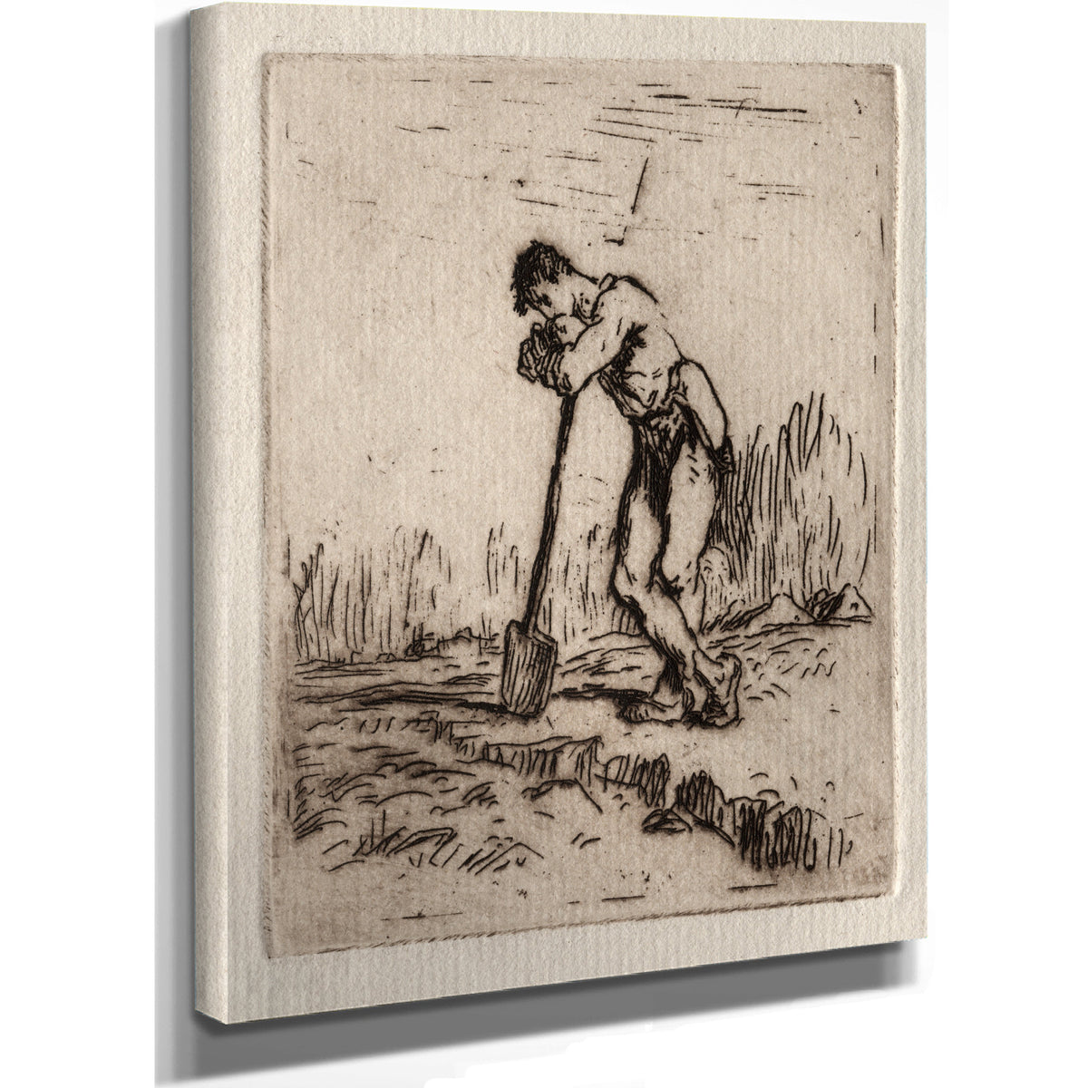 Man Leaning a Spade 1855 56 By Jean Francois Millet
