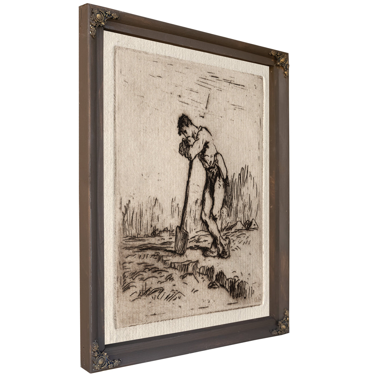 Man Leaning a Spade 1855 56 By Jean Francois Millet