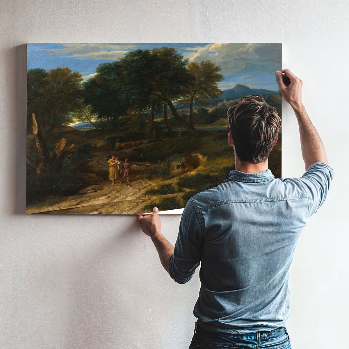 Pastorale Avec Un Jeune Patre et Une By Jean Francois Millet
