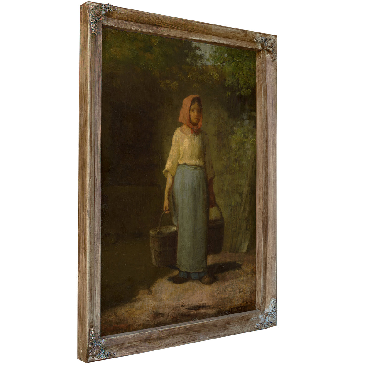 Peasant Girl Returning the Well C 1860 By Jean Francois Millet