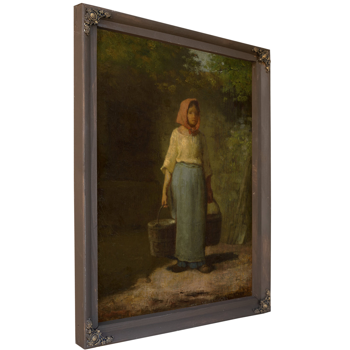 Peasant Girl Returning the Well C 1860 By Jean Francois Millet