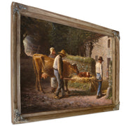 Peasants Bringing Home Calf Born the By Jean Francois Millet