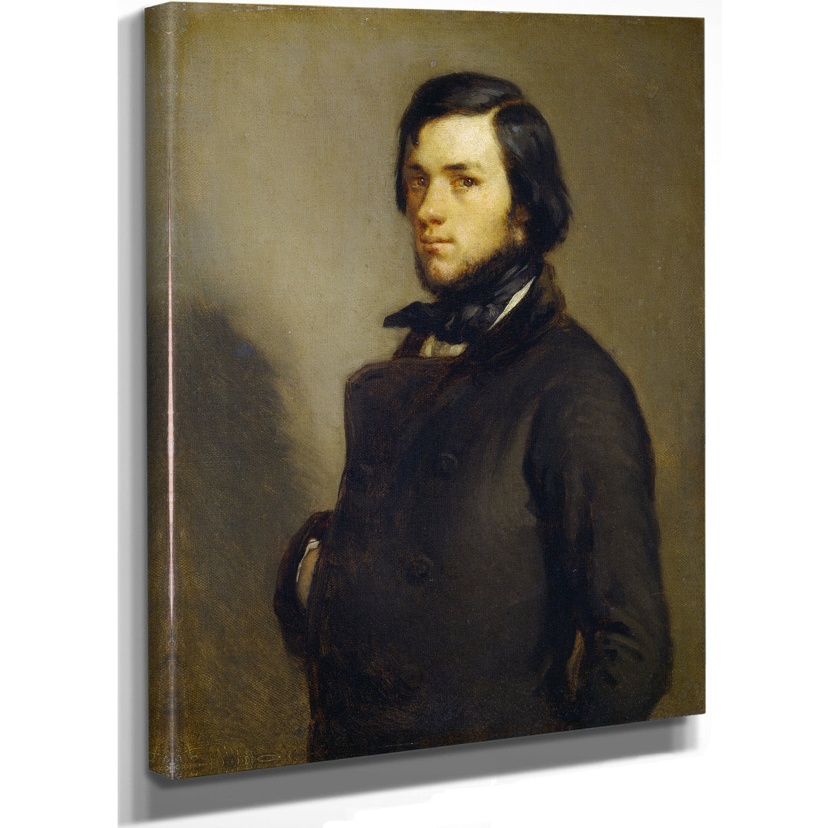 Portrait a Man C 1845 By Jean Francois Millet