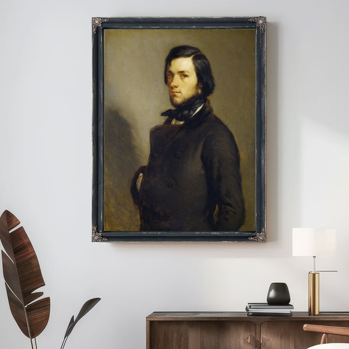 Portrait a Man C 1845 By Jean Francois Millet