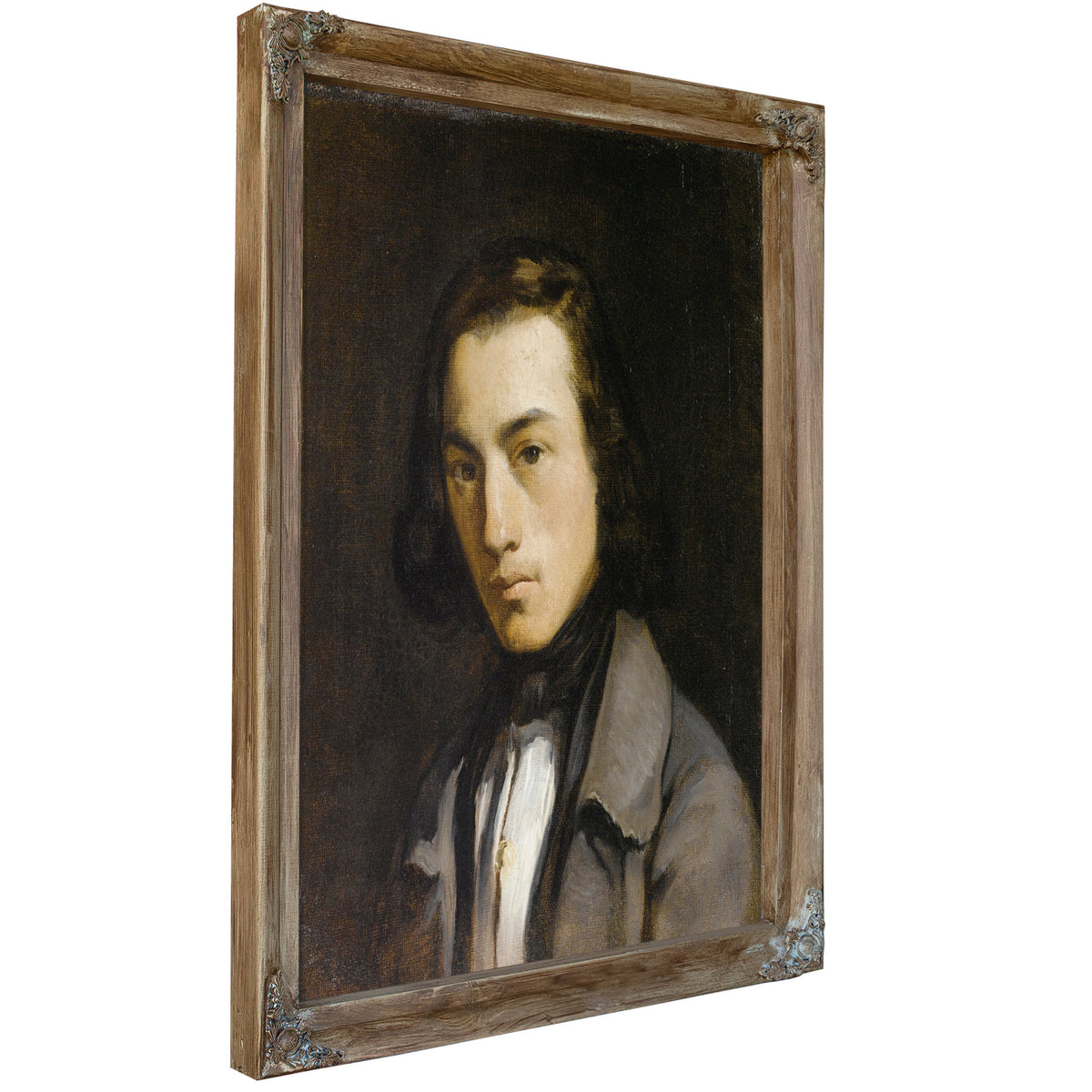 Portrait de Jeune Homme Portrait a By Jean Francois Millet