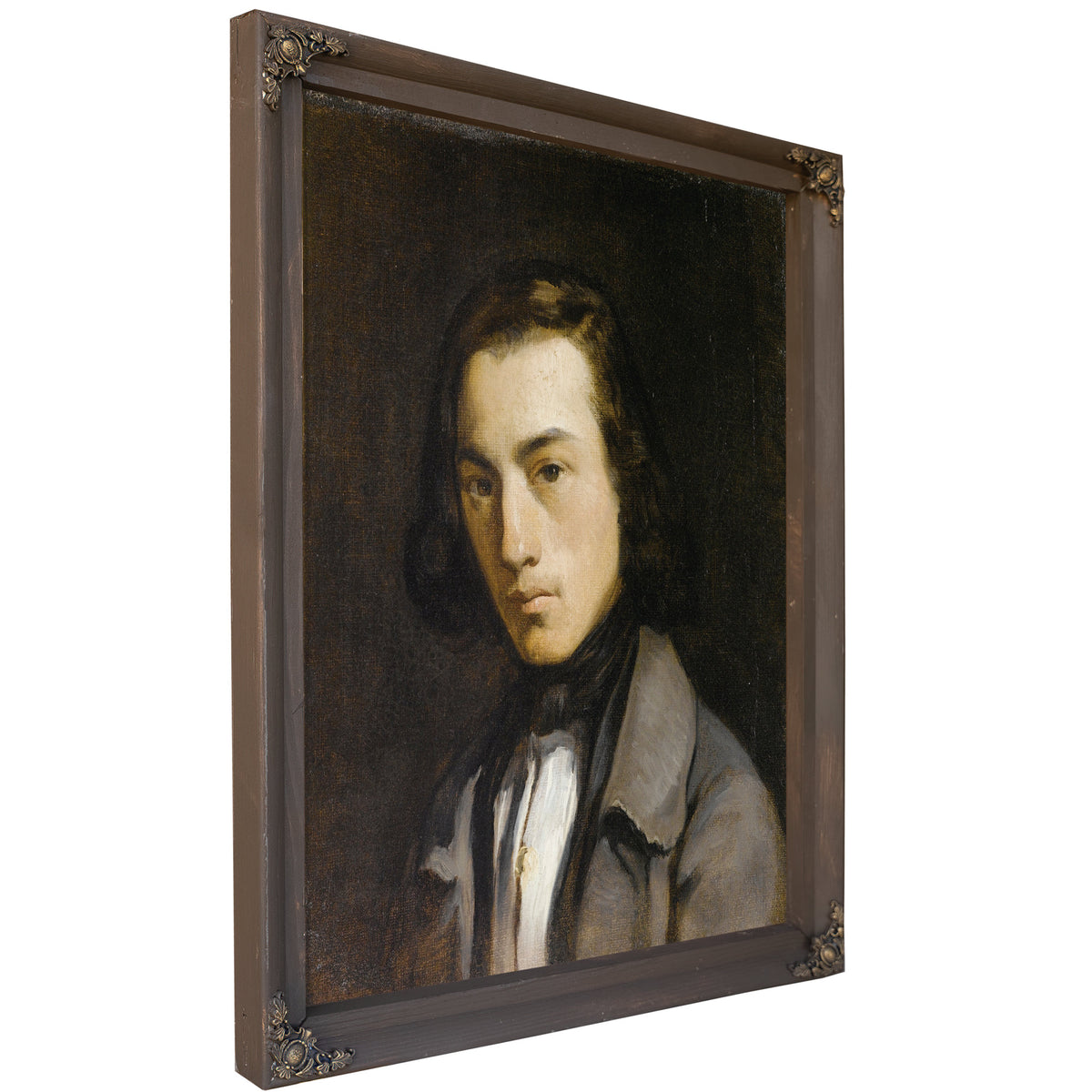 Portrait de Jeune Homme Portrait a By Jean Francois Millet