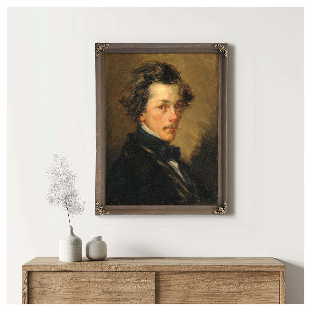 Portrait Dhomme Anonyme Ca 1845 By Jean Francois Millet