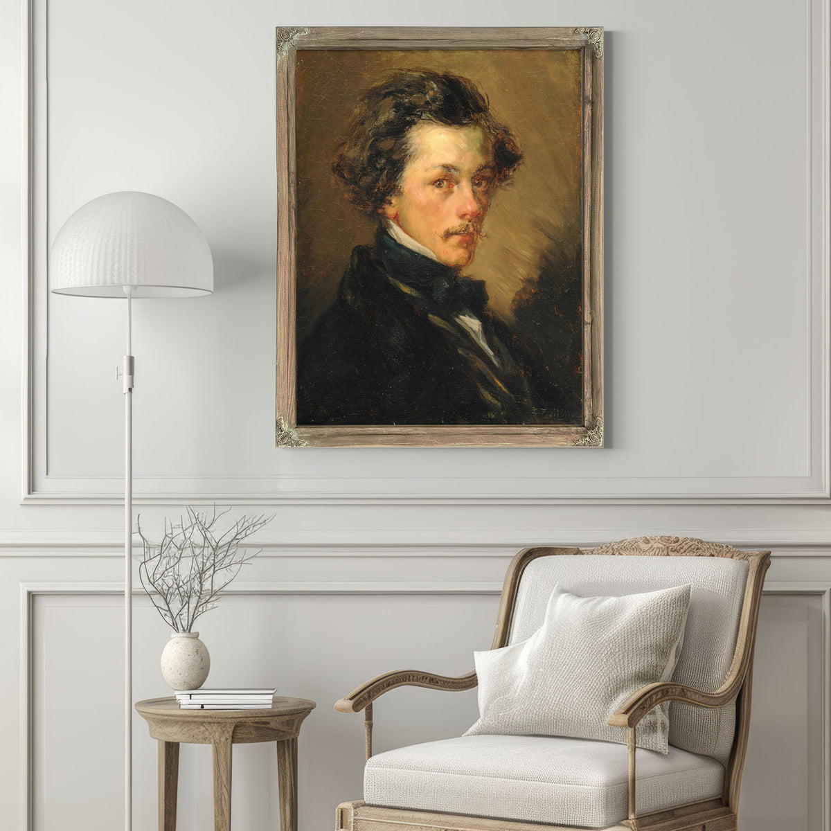 Portrait Dhomme Anonyme Ca 1845 By Jean Francois Millet