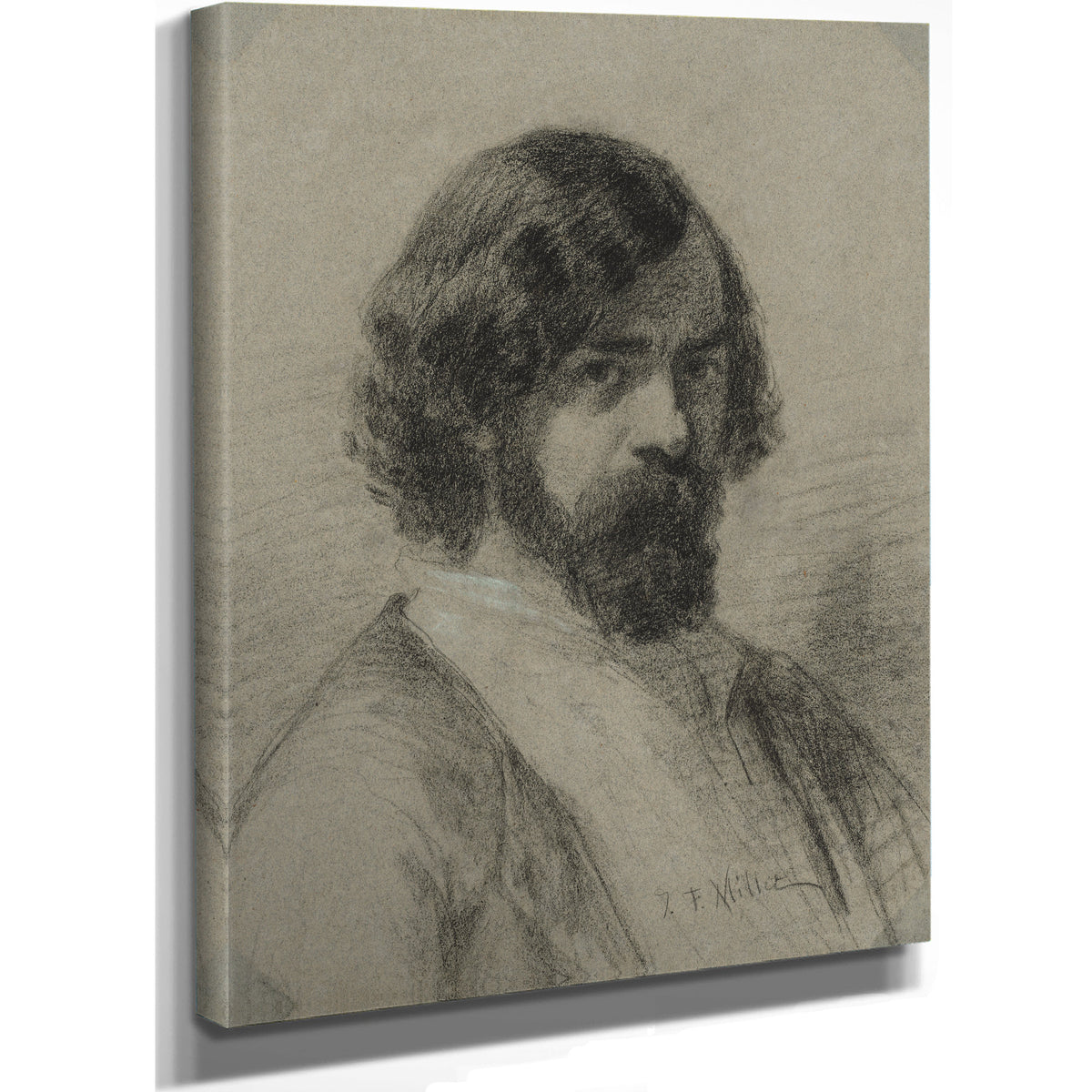 Portrait Narcisse Virgile Diaz de la By Jean Francois Millet