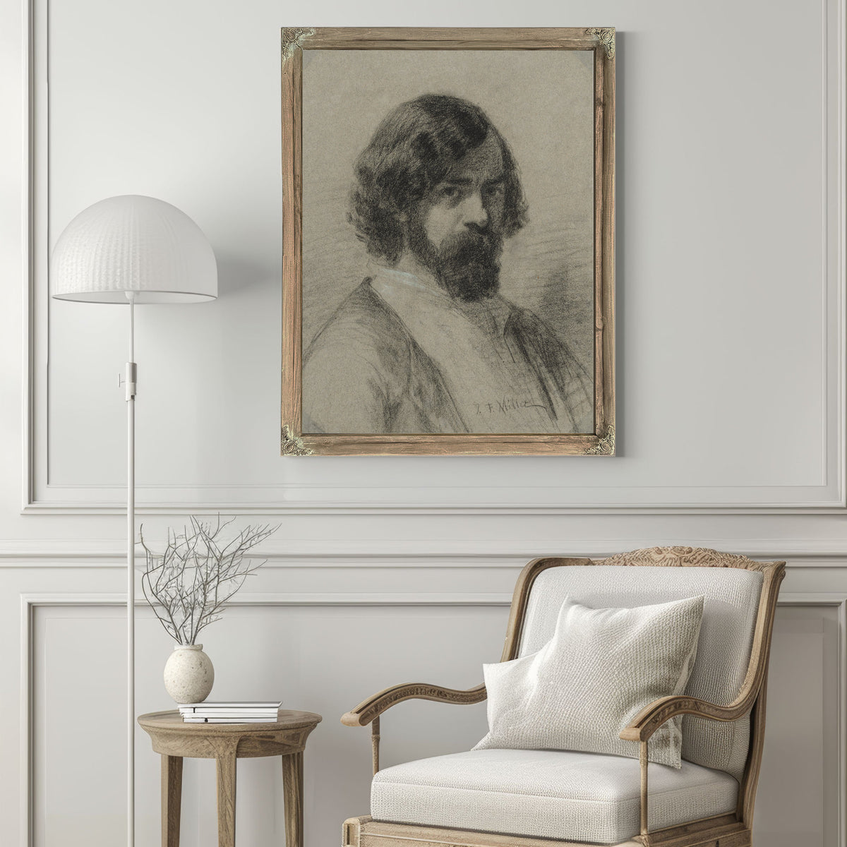 Portrait Narcisse Virgile Diaz de la By Jean Francois Millet