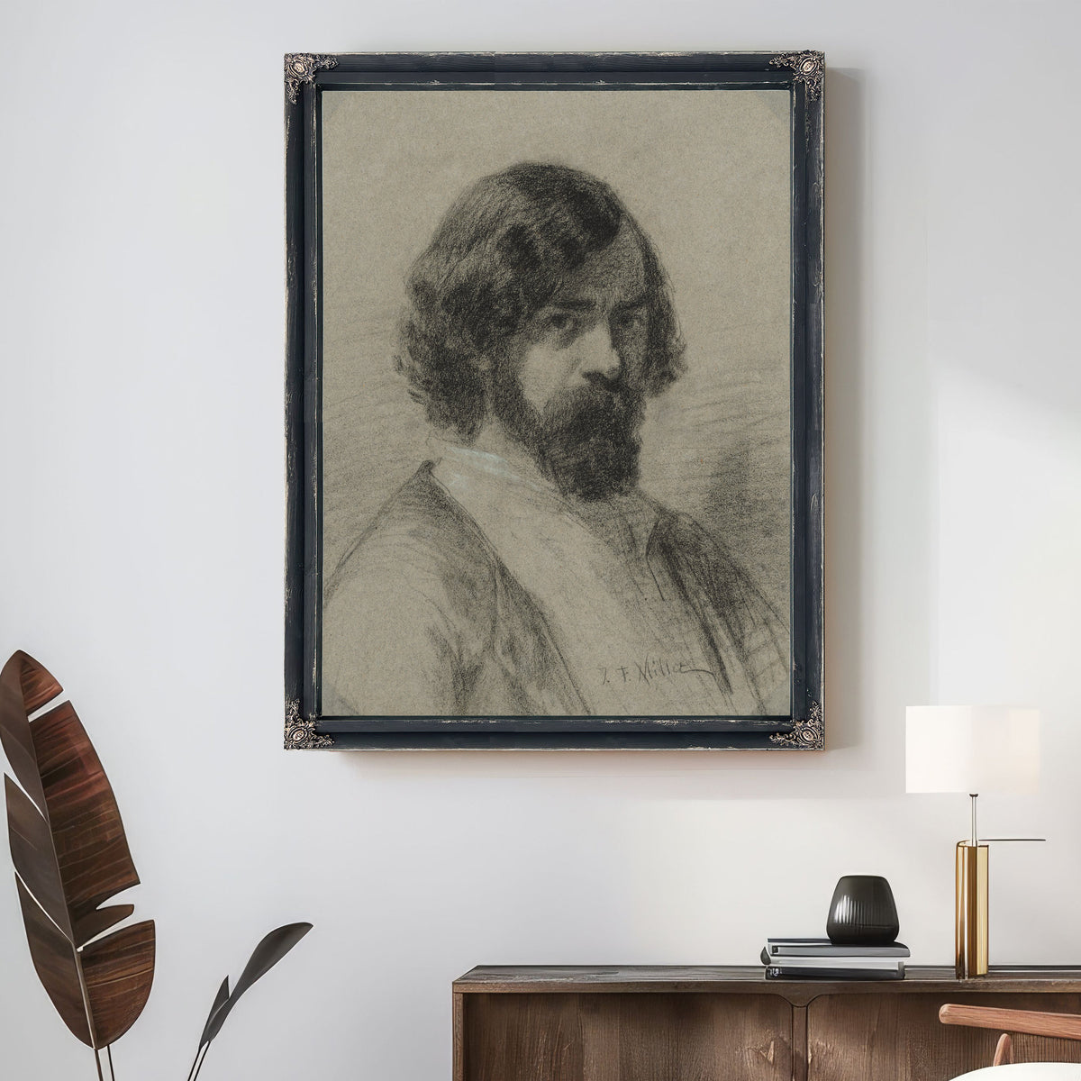 Portrait Narcisse Virgile Diaz de la By Jean Francois Millet