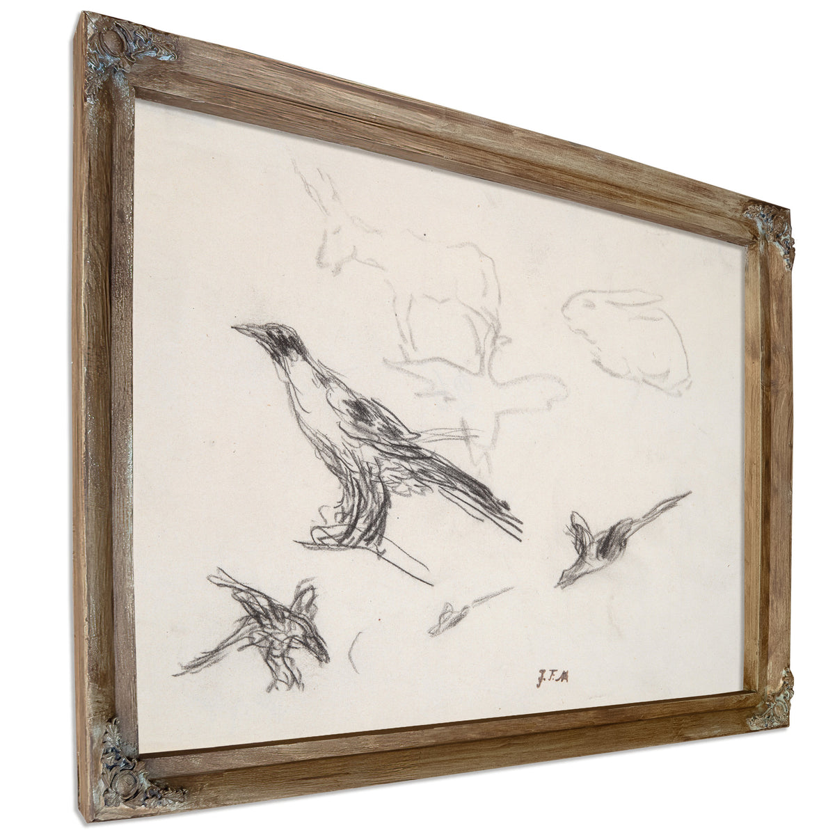 Ravens Donkey Rabbit Goose 1871 By Jean Francois Millet