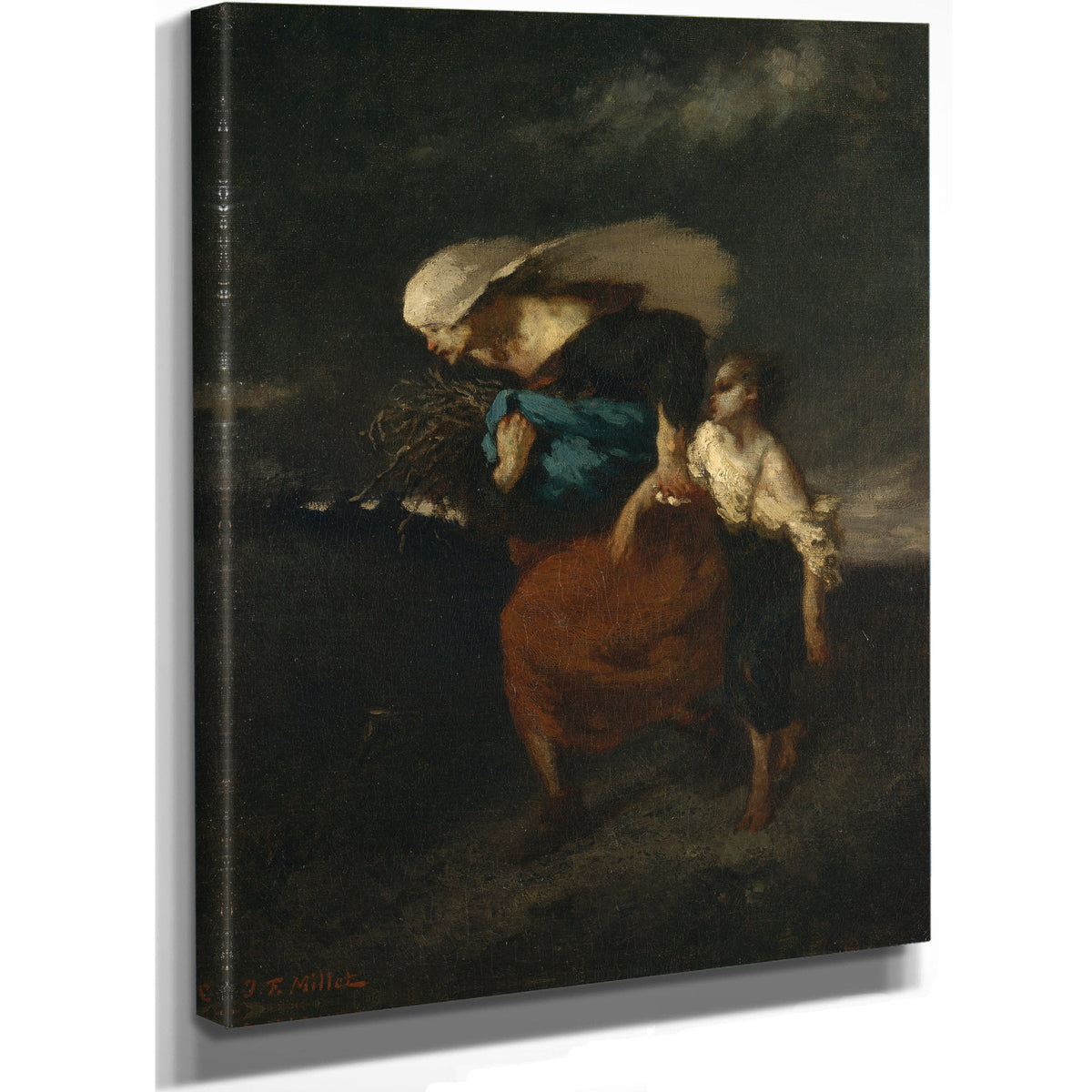 Retreat the Storm Ca 1846 By Jean Francois Millet