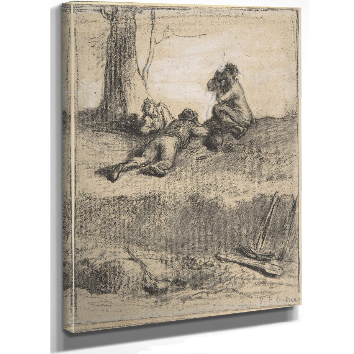 Roadworkers Lunch Ca 185052 By Jean Francois Millet