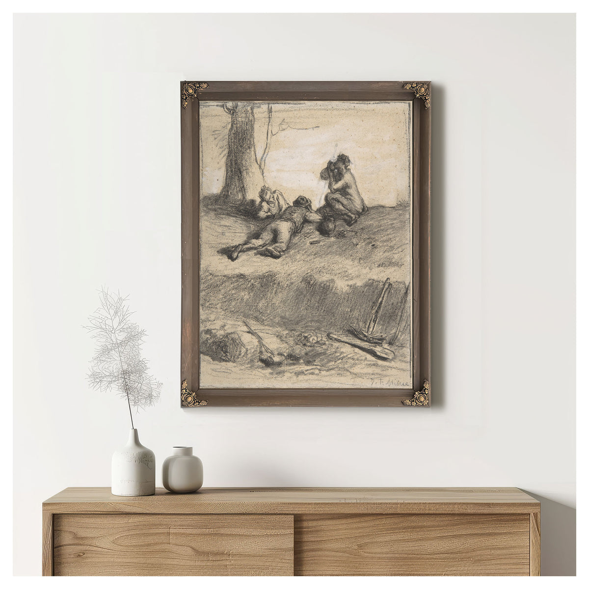 Roadworkers Lunch Ca 185052 By Jean Francois Millet