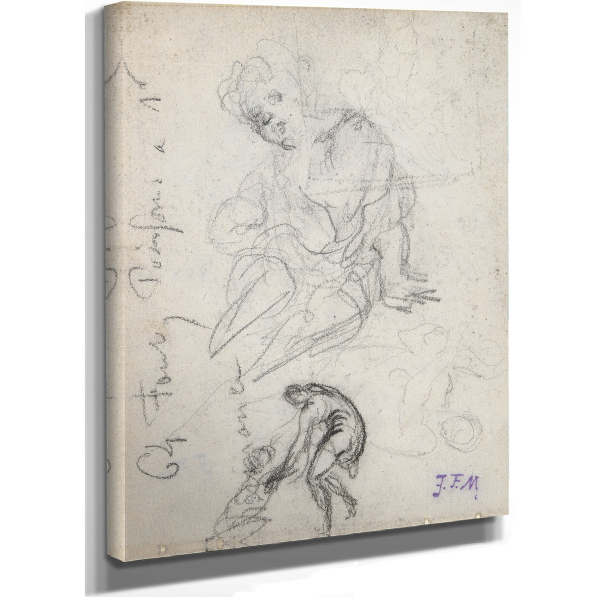 Seated Child Other Studies Ca 1845 By Jean Francois Millet