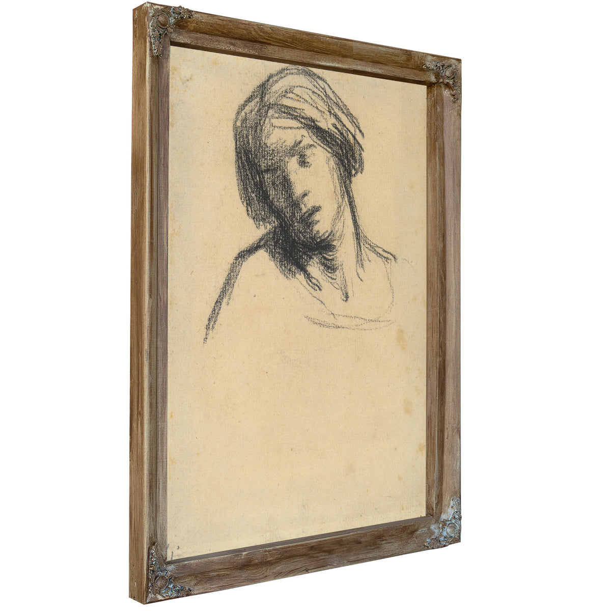 Study a Head Ca 184648 By Jean Francois Millet