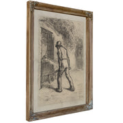 Study Man a Wheelbarrow 1855 1856 By Jean Francois Millet
