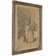 Study Woman Churning Butter 1855 1856 By Jean Francois Millet