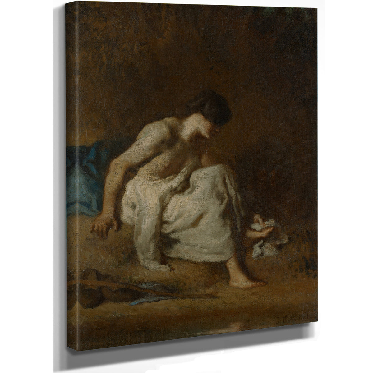 The Bather 184648 By Jean Francois Millet