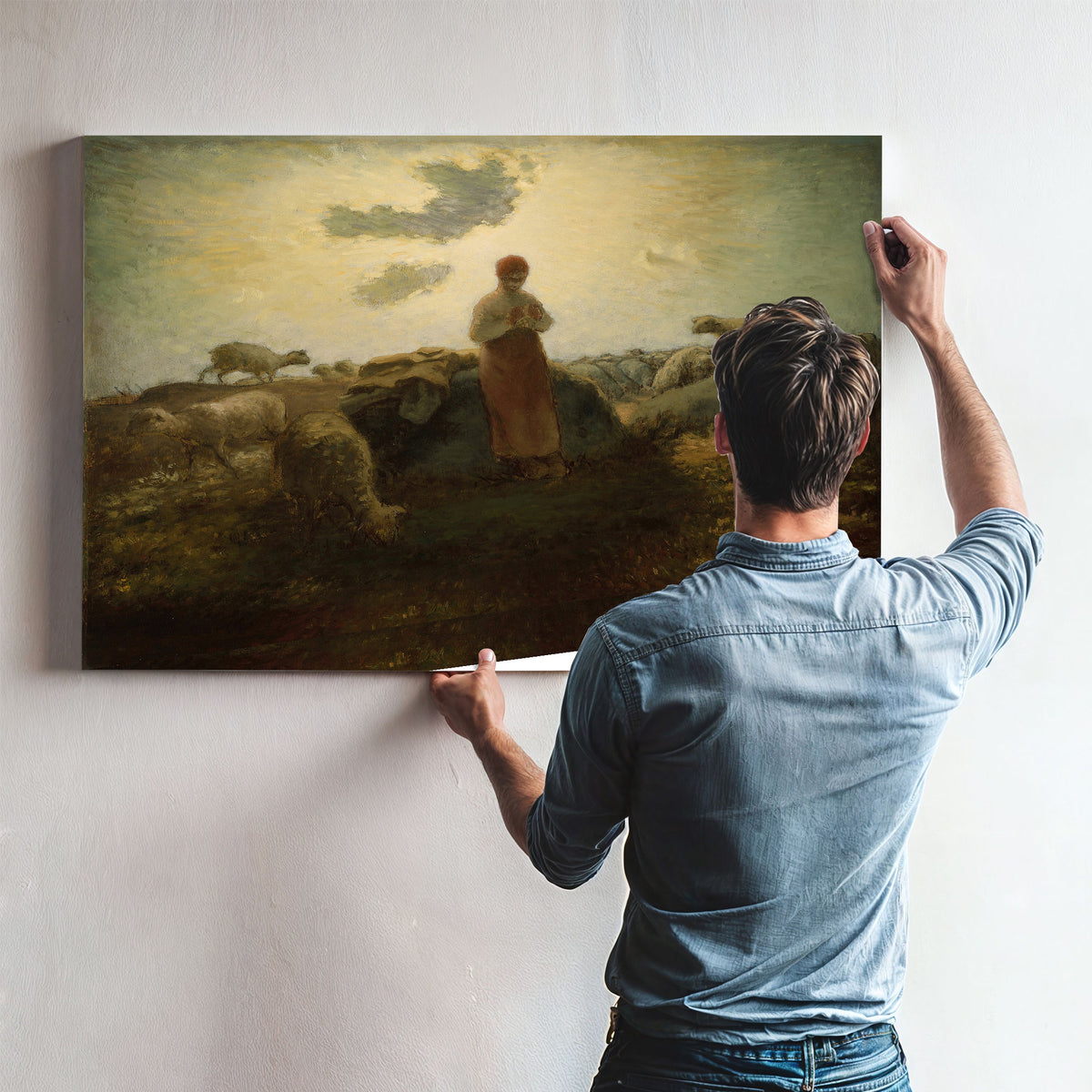 The Keeper the Herd 1871 74 By Jean Francois Millet