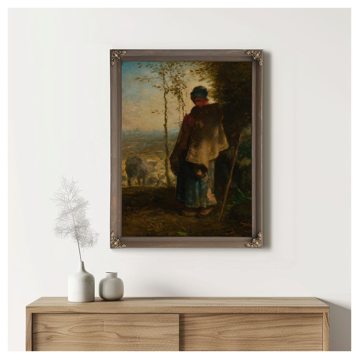 The Little Shepherdess 1868 72 By Jean Francois Millet