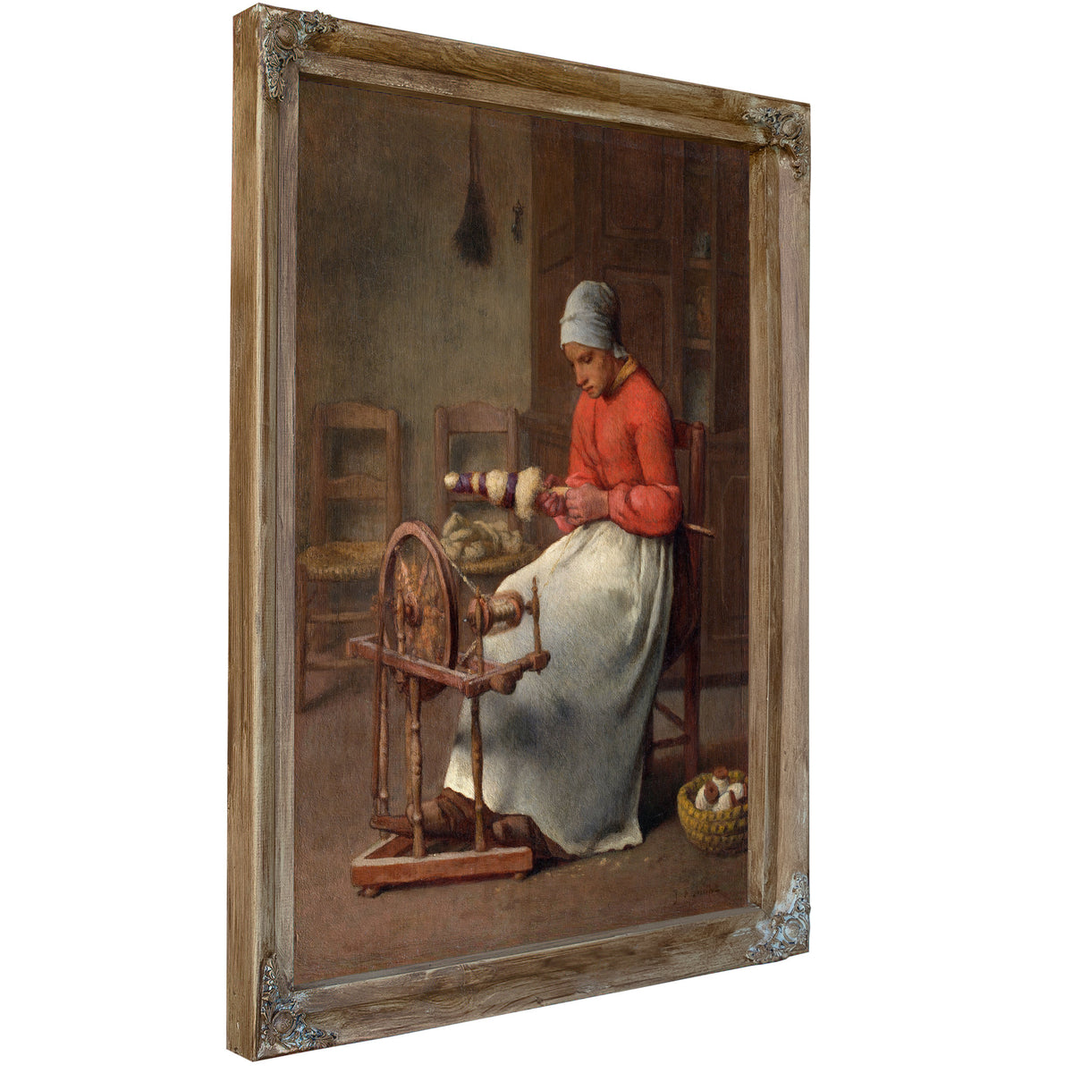 Woman Spinning C 185560 By Jean Francois Millet