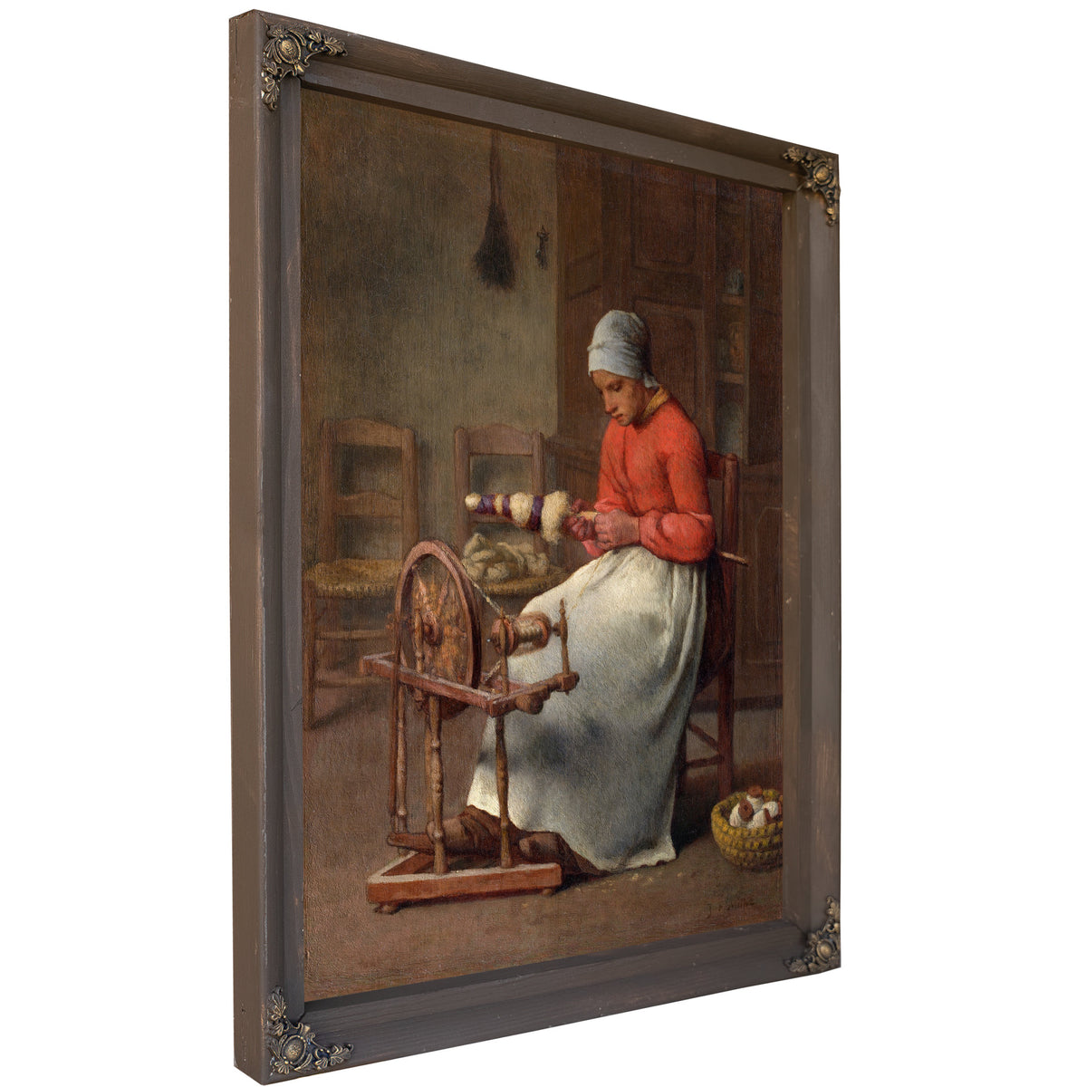 Woman Spinning C 185560 By Jean Francois Millet