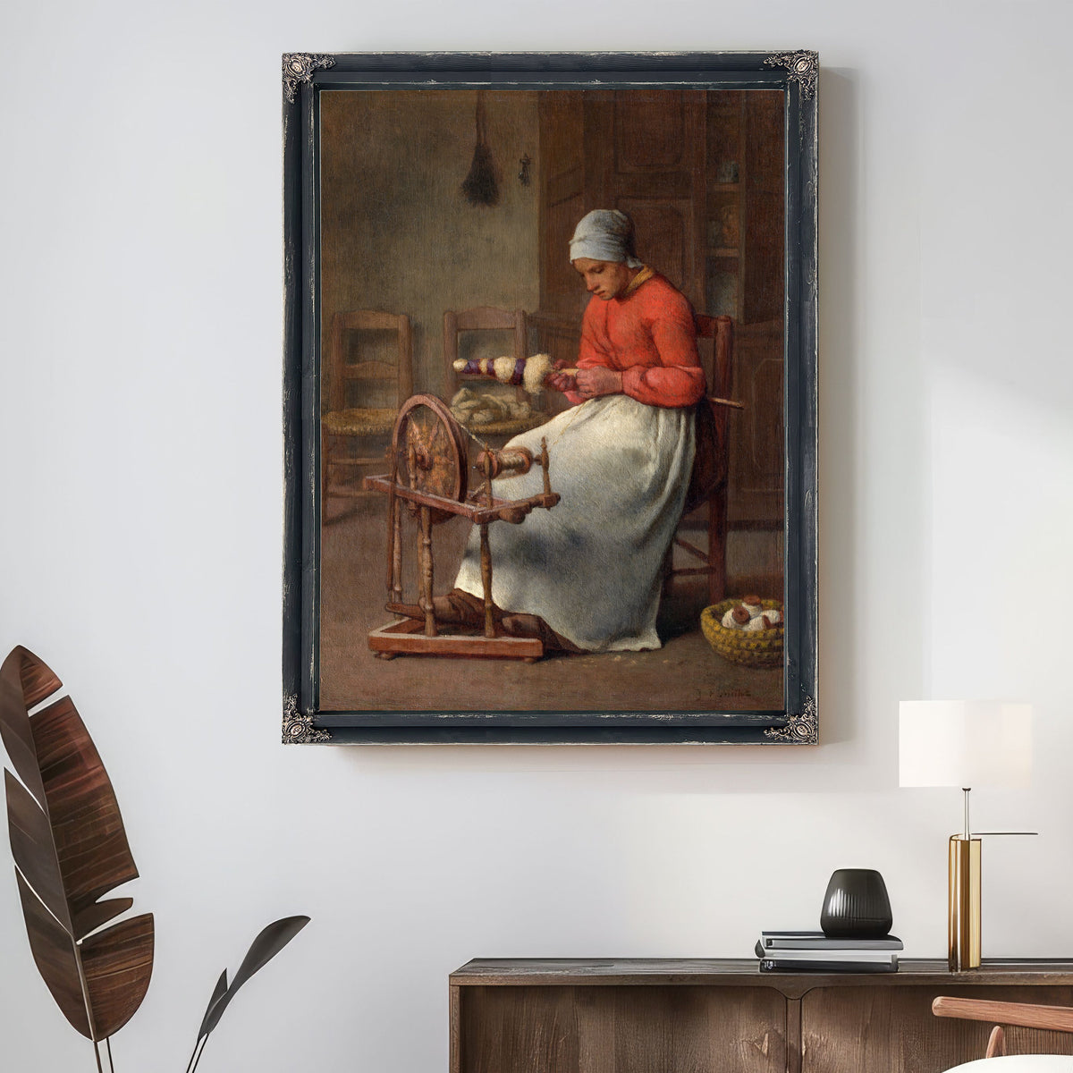 Woman Spinning C 185560 By Jean Francois Millet