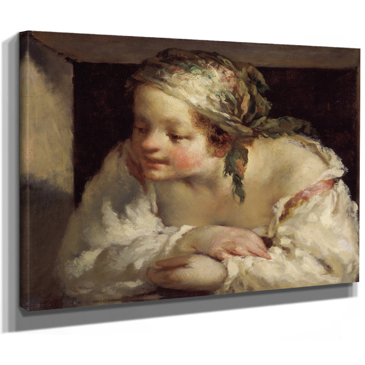 Young Woman 1844 45 By Jean Francois Millet