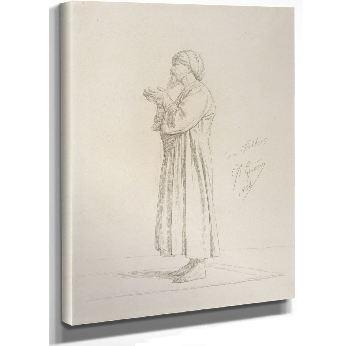 Arab Standing Prayer 1864 By Jean Leon Gerome