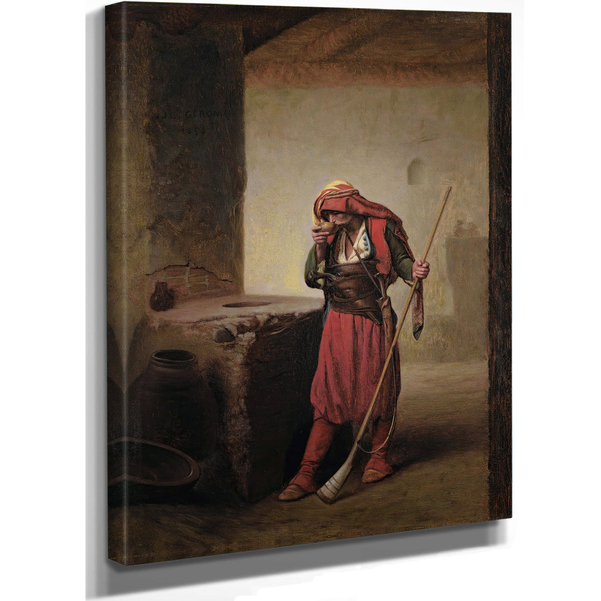 Arnaut Drinking 1856 By Jean Leon Gerome