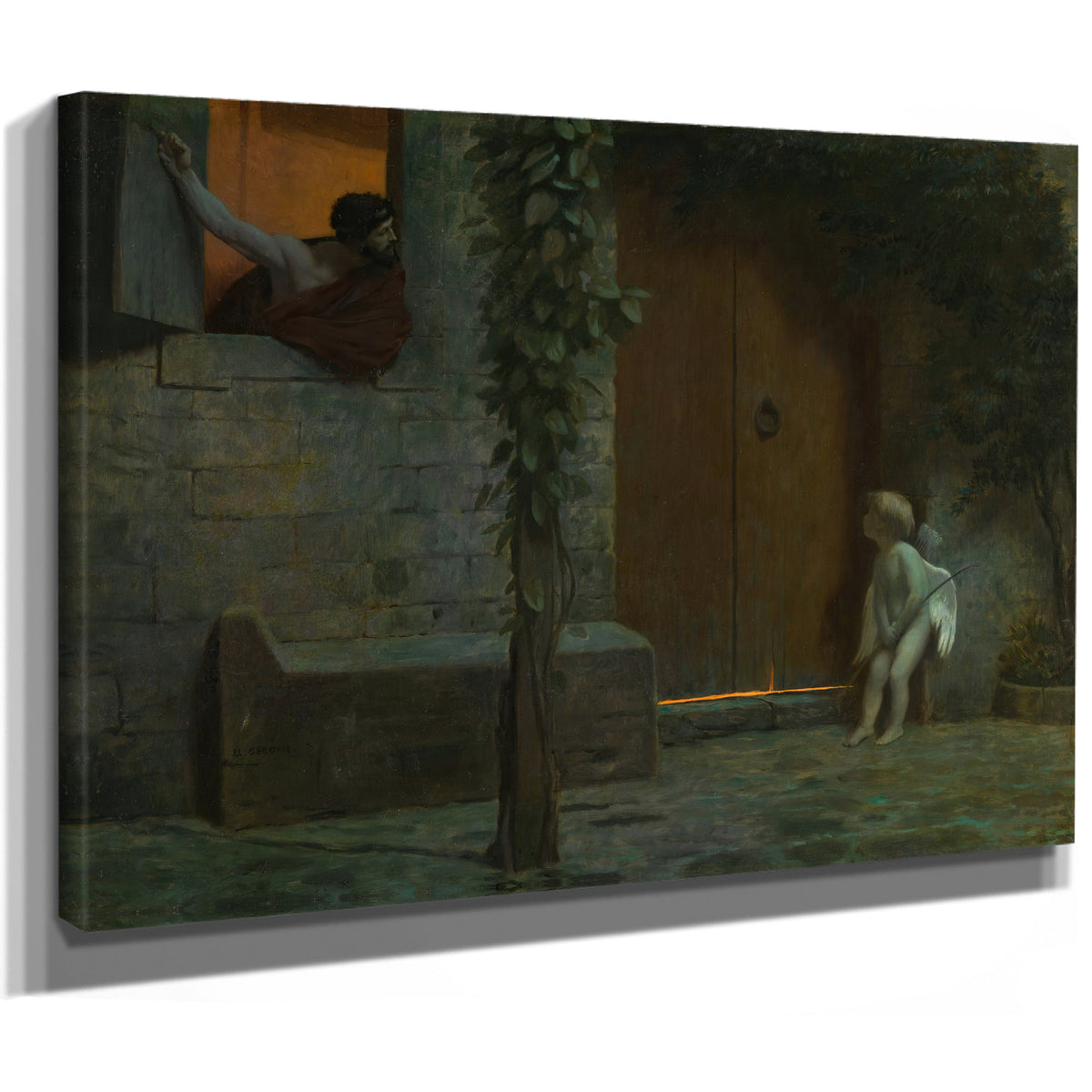 Cupid the Door a Rainstorm By Jean Leon Gerome
