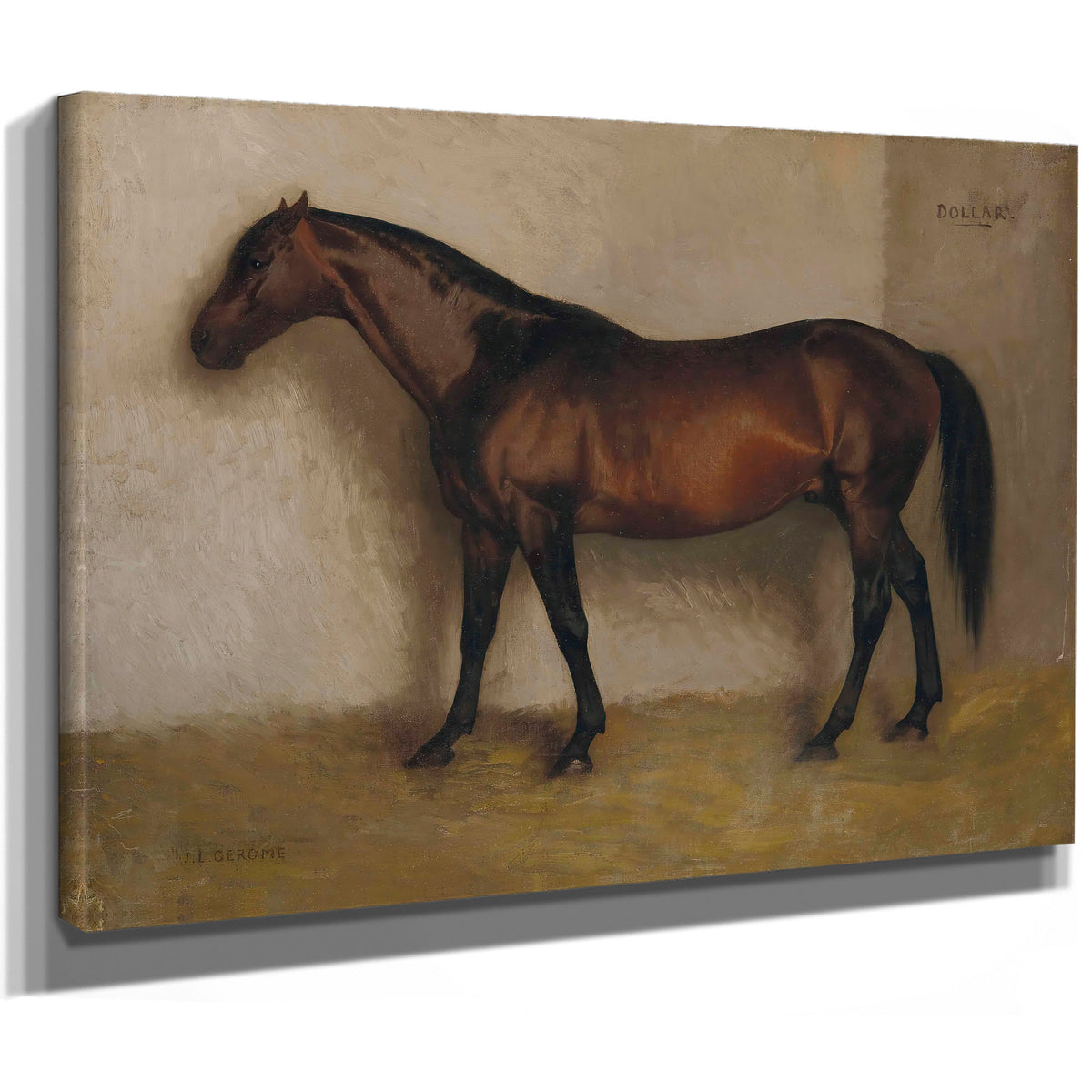 Dollar Bay Hunter a Loose Box By Jean Leon Gerome