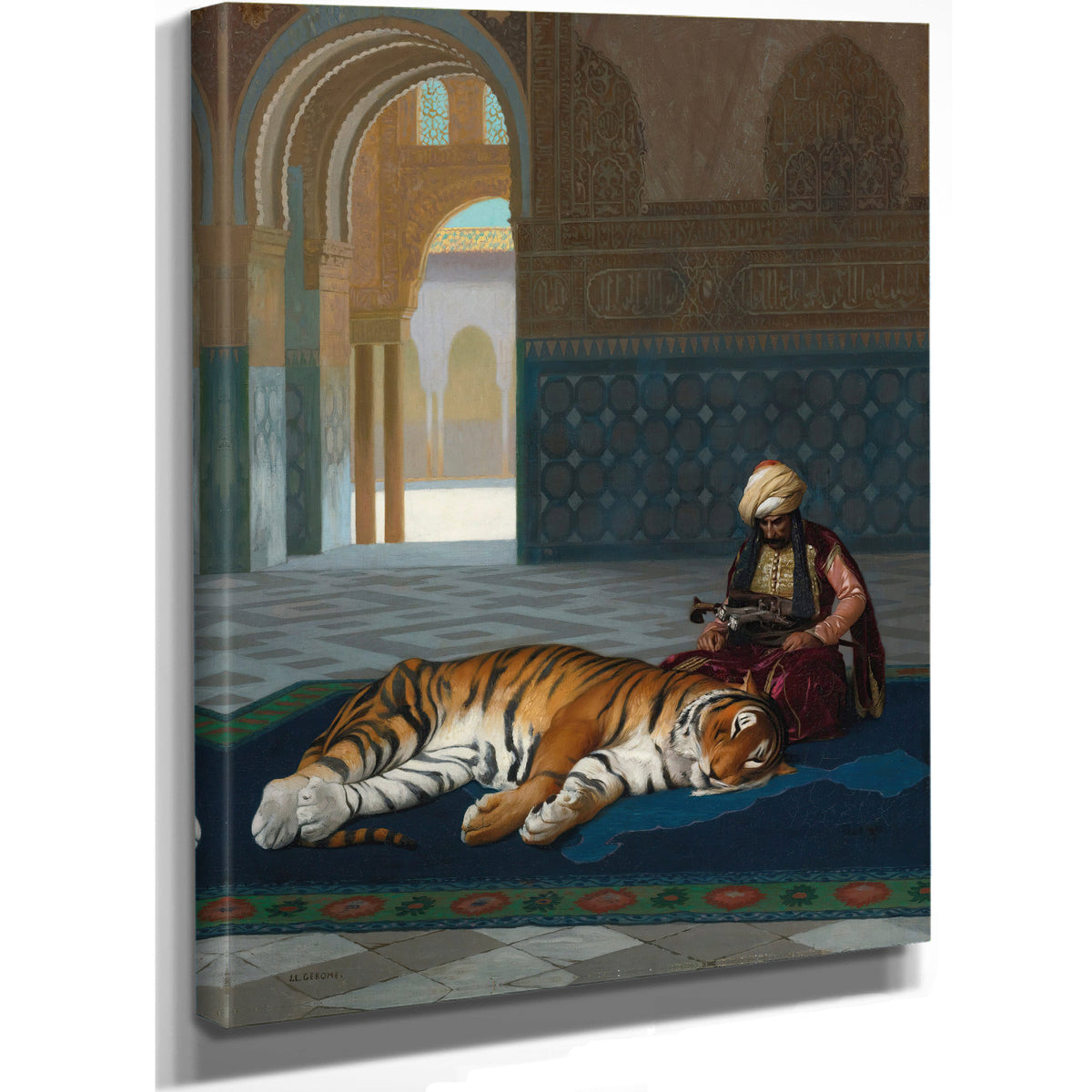 Le Tigre et le Gardien By Jean Leon Gerome