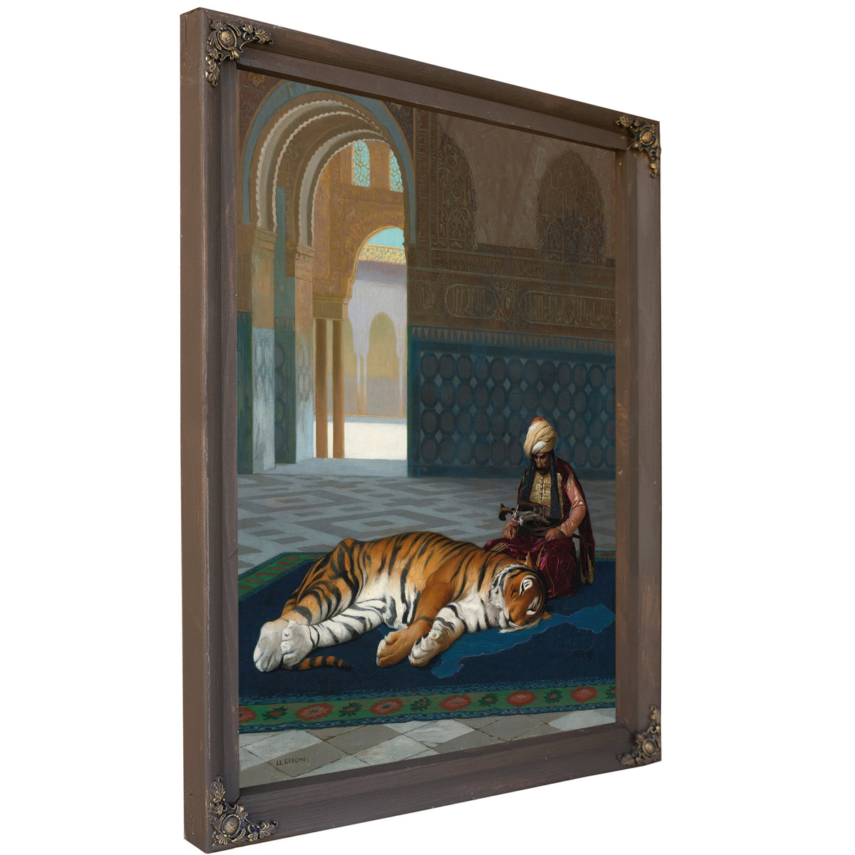 Le Tigre et le Gardien By Jean Leon Gerome