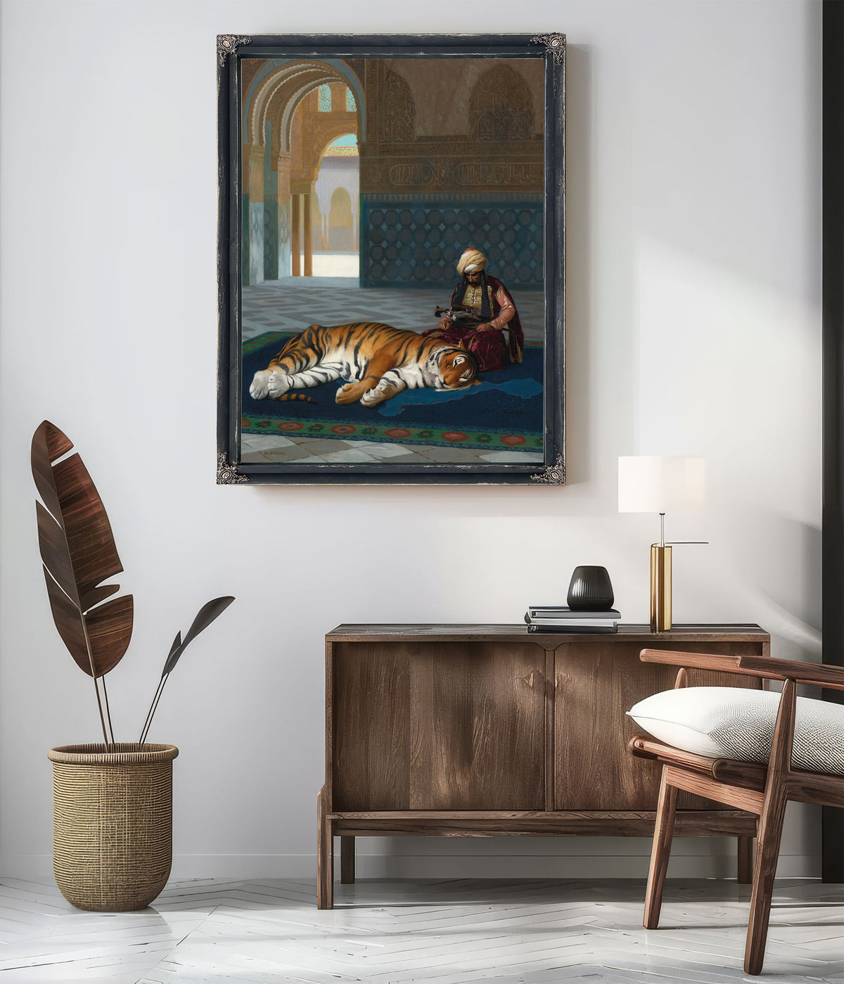 Le Tigre et le Gardien By Jean Leon Gerome