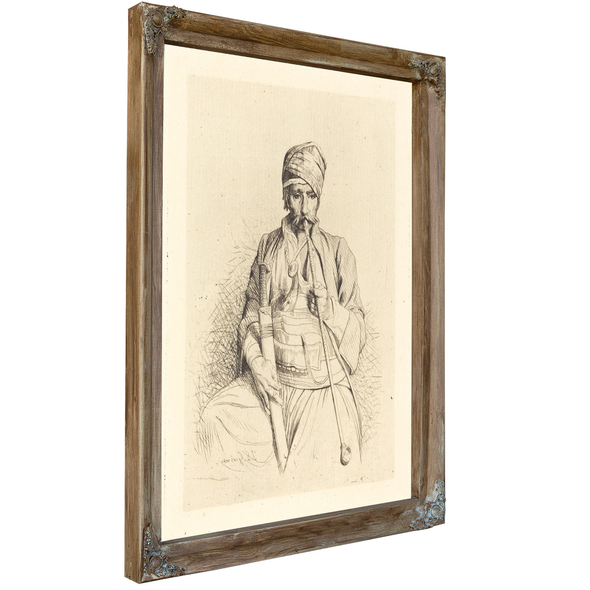 Seated Arab Pipe C 1864 By Jean Leon Gerome