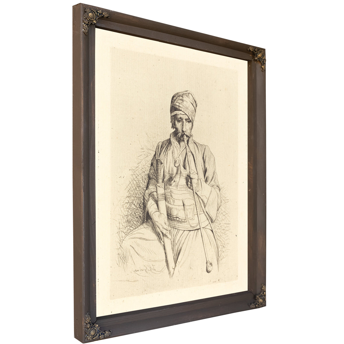 Seated Arab Pipe C 1864 By Jean Leon Gerome