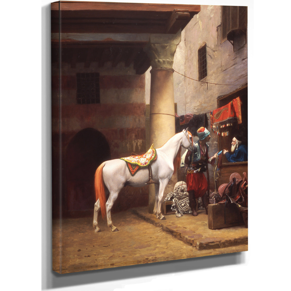 The Saddle Bazaar Cairo 1883 By Jean Leon Gerome
