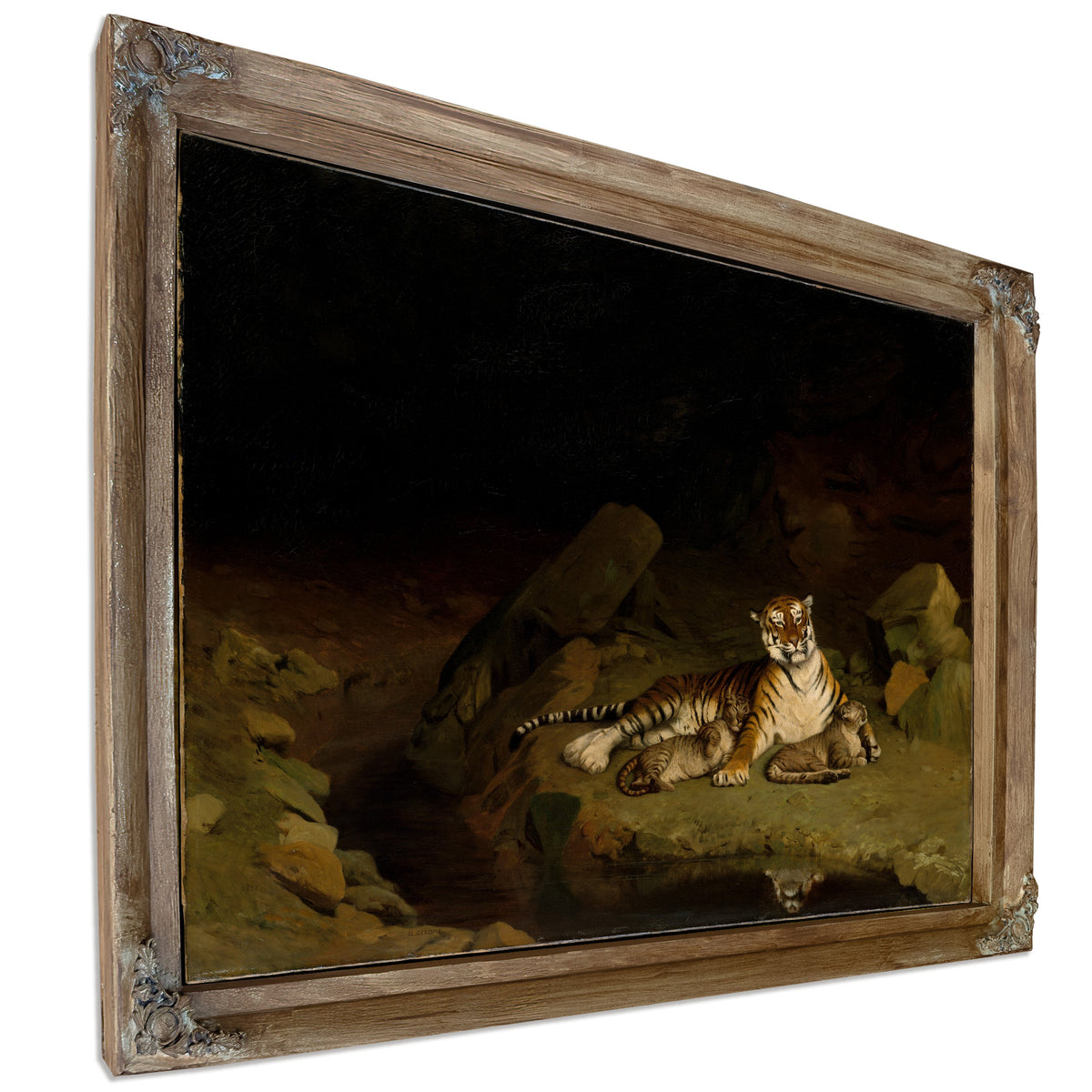 Tiger Cubs Ca 1884 By Jean Leon Gerome