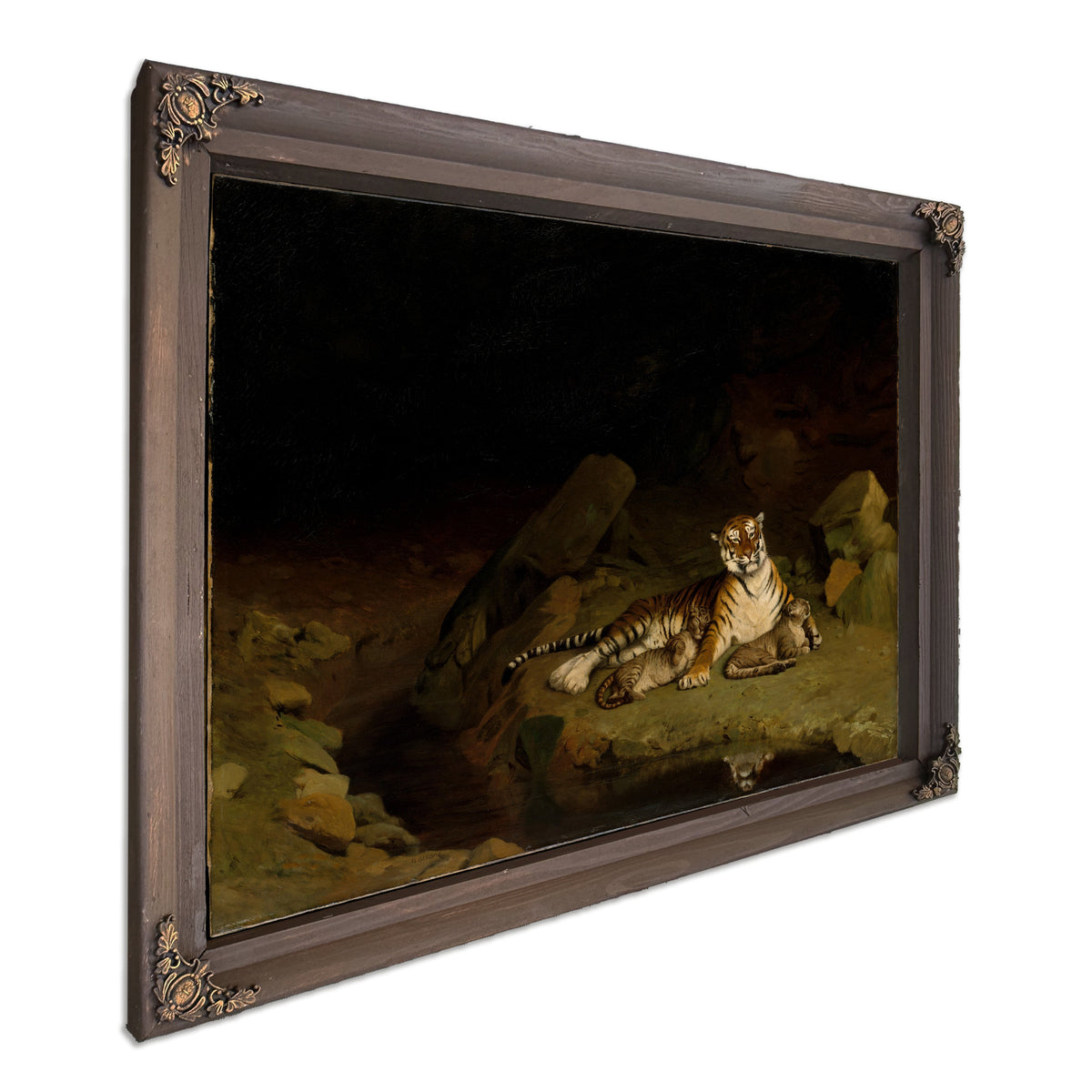Tiger Cubs Ca 1884 By Jean Leon Gerome