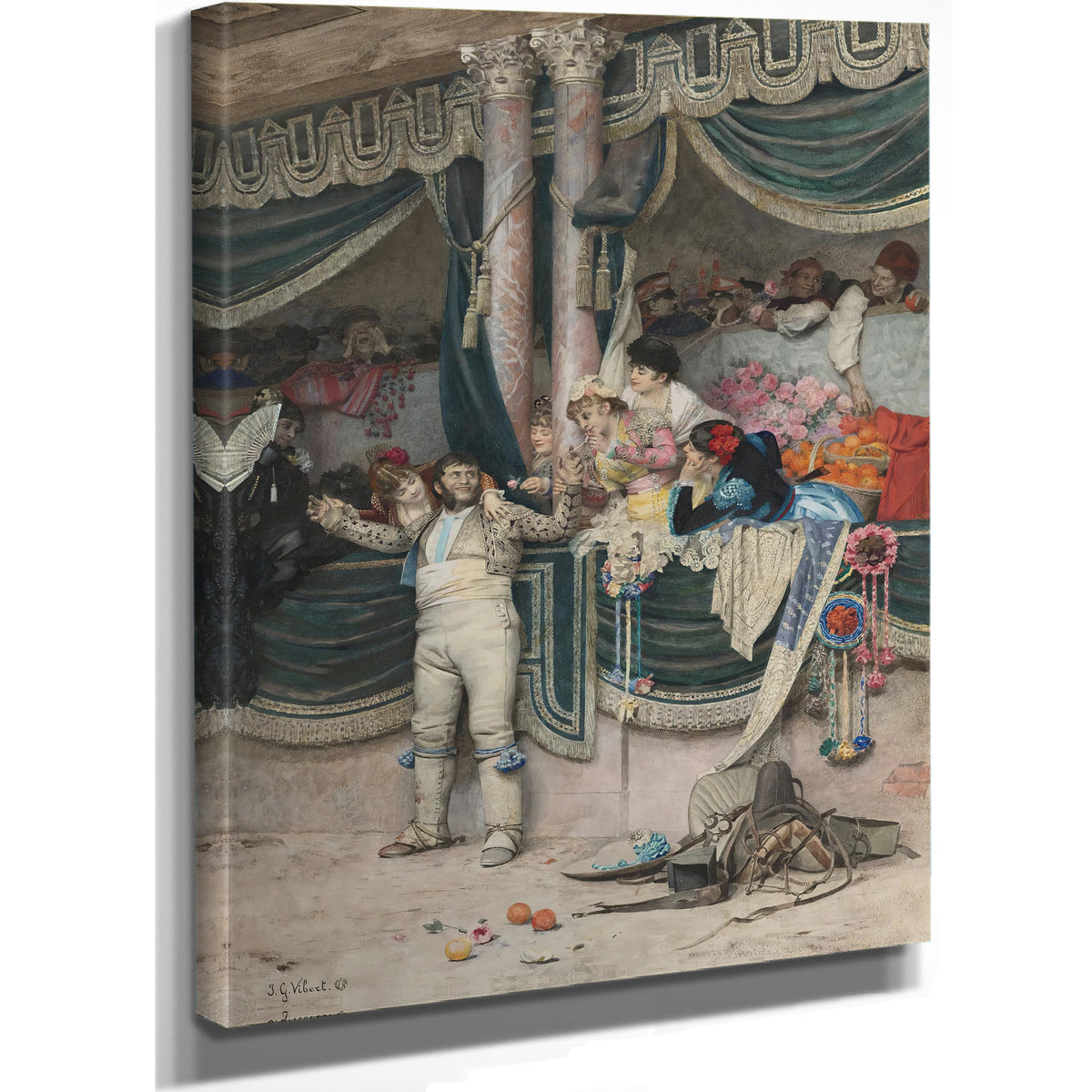 The Bullfighters Adoring Crowd By Jehan Georges Vibert