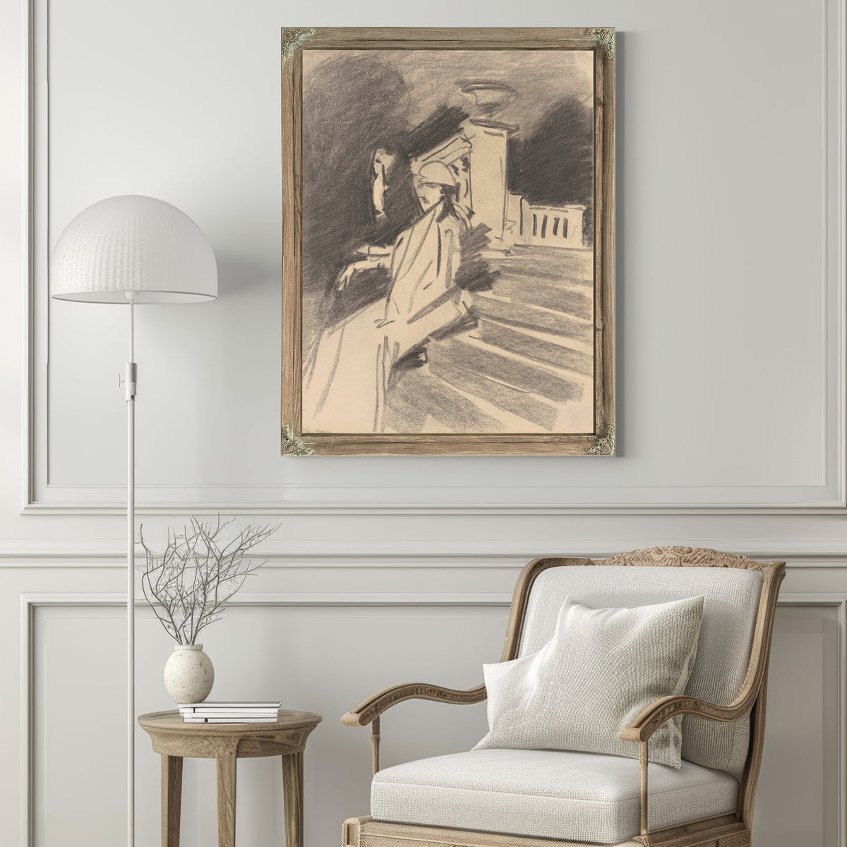 By Fountain Villa Torlonia Frascati By John Singer Sargent