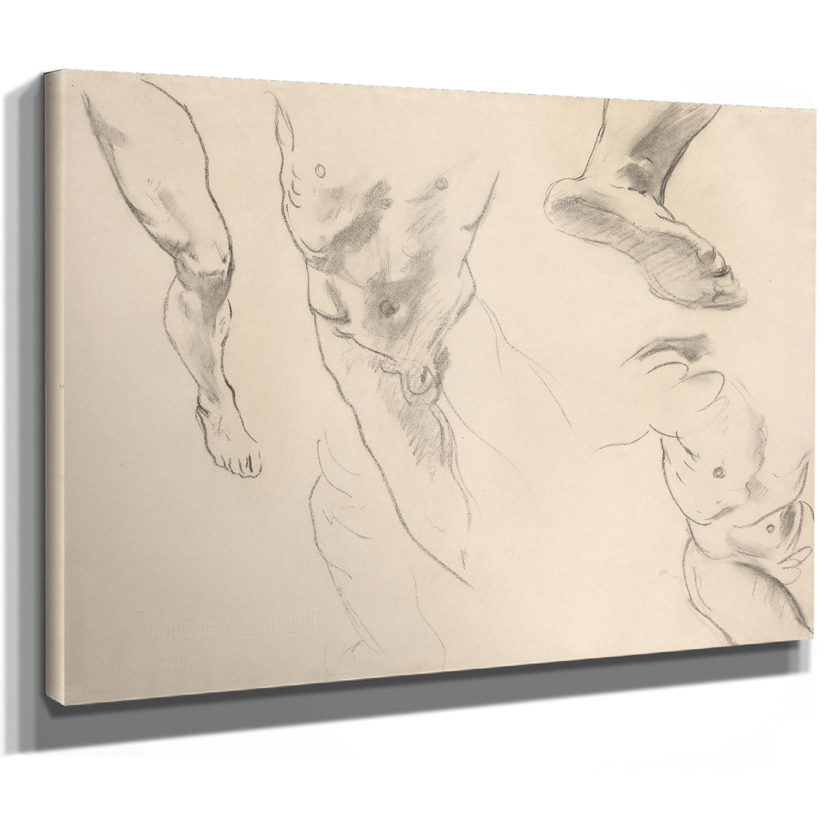 Figure Studies a Nude Youth By John Singer Sargent