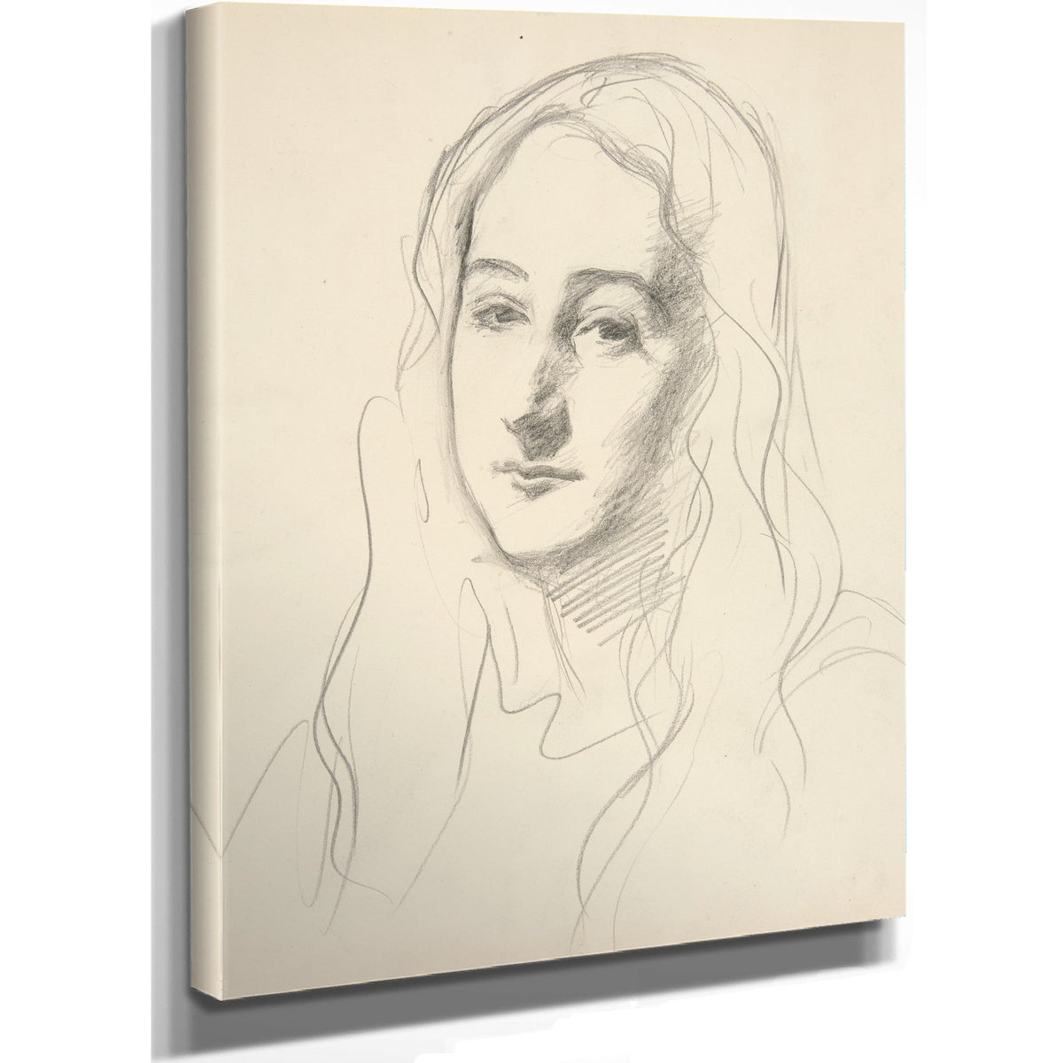 Head a Young Woman By John Singer Sargent