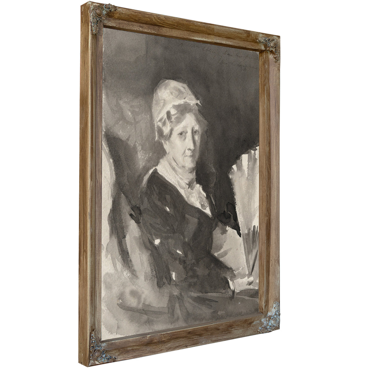 Portrait Mrs Frederick Mead a Fan By John Singer Sargent