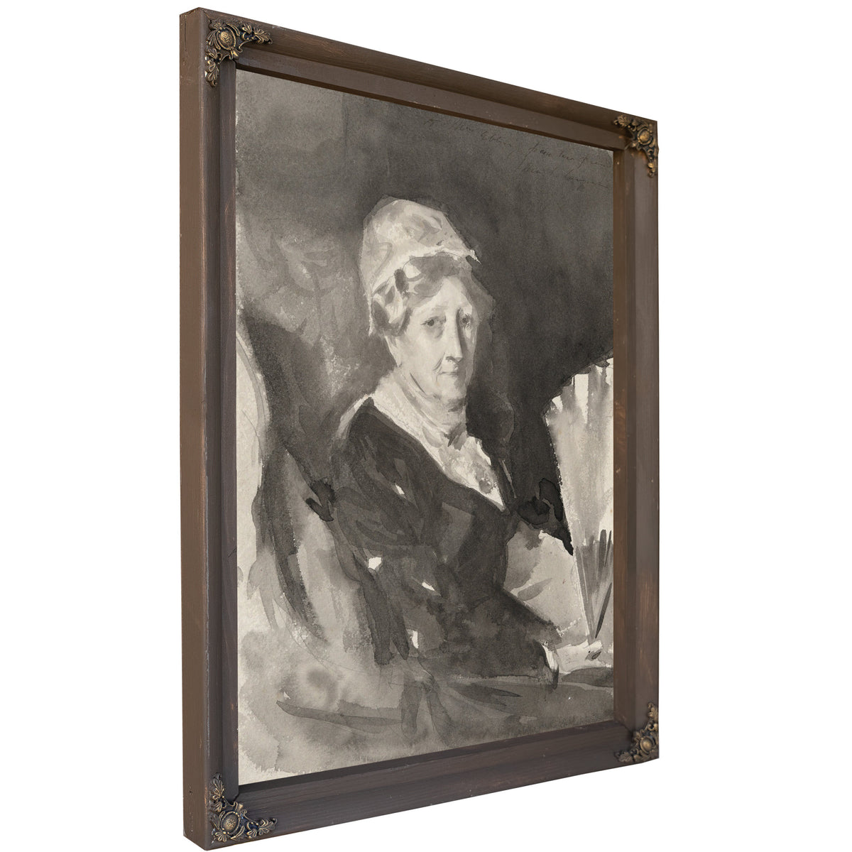Portrait Mrs Frederick Mead a Fan By John Singer Sargent