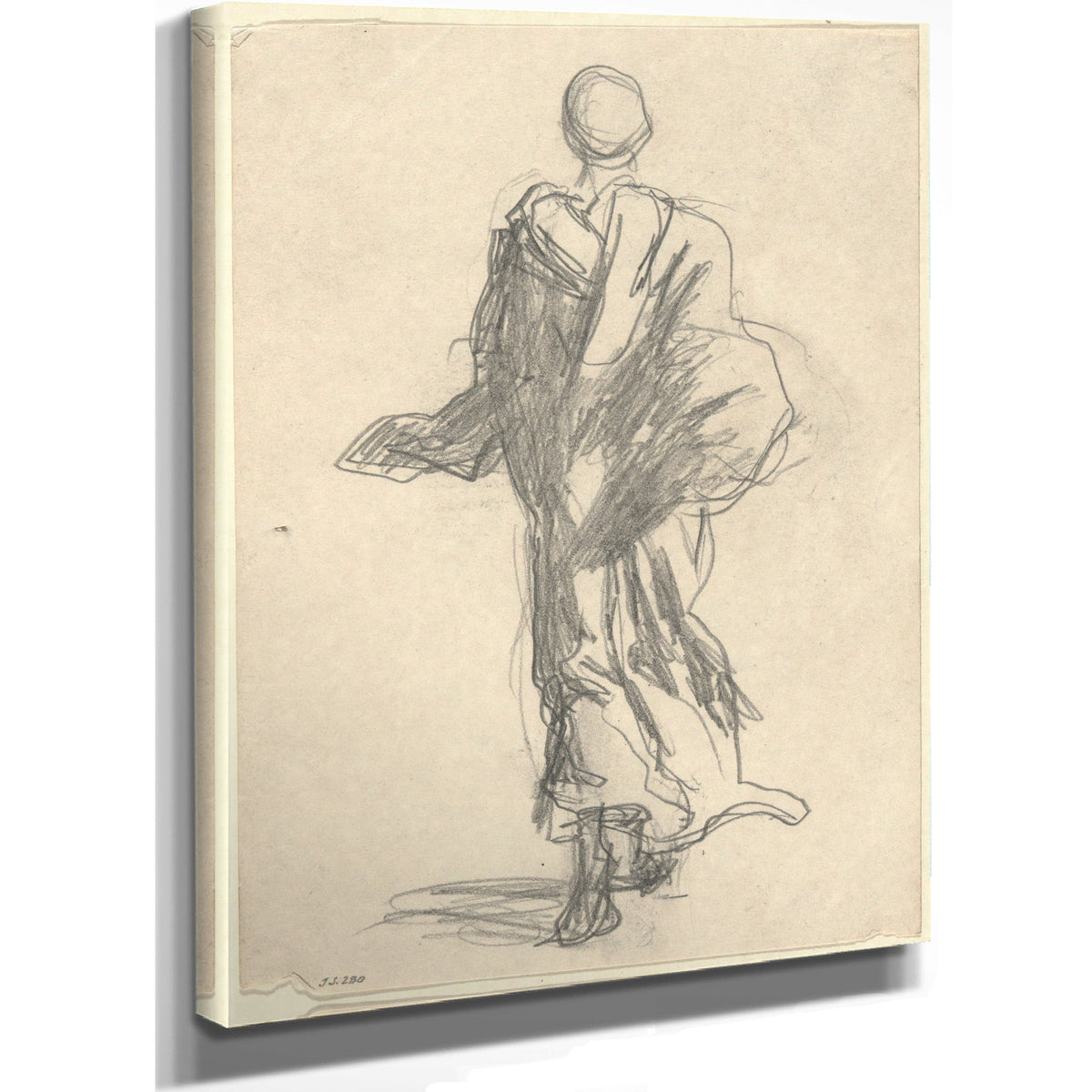 Rear View a Draped Figure By John Singer Sargent