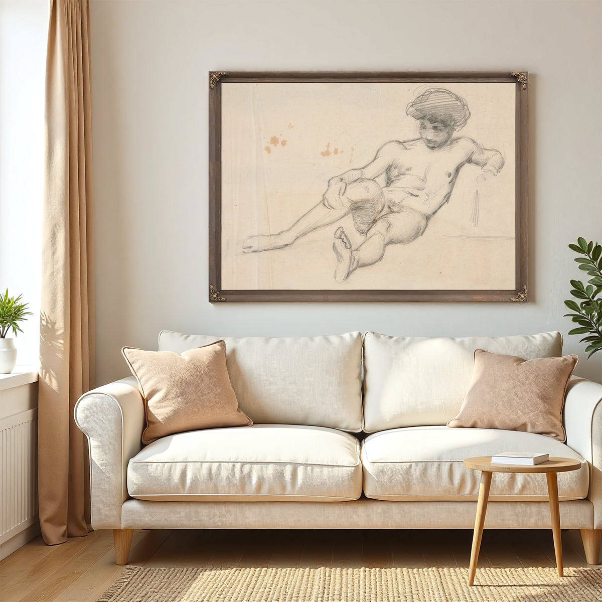 Reclining Nude Figure By John Singer Sargent